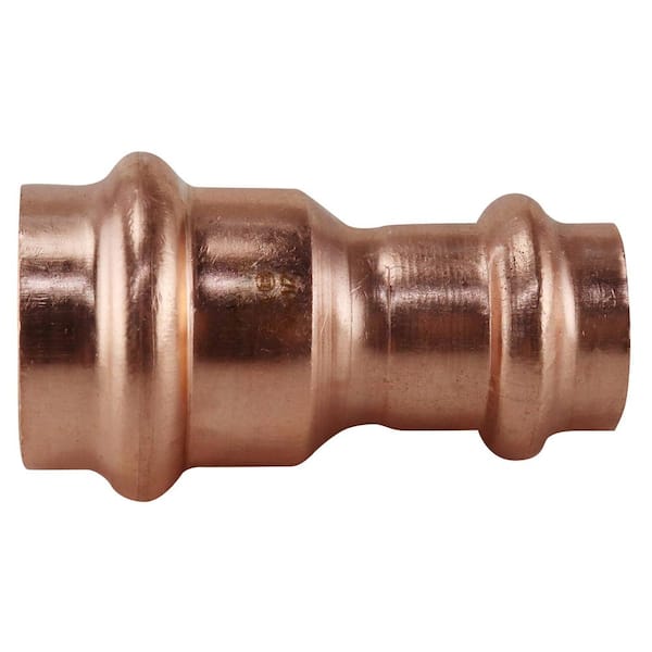 PRESSFAST 3/4 in. x 1/2 in. Copper Press x Press Reducing Coupling with Dimple Stop