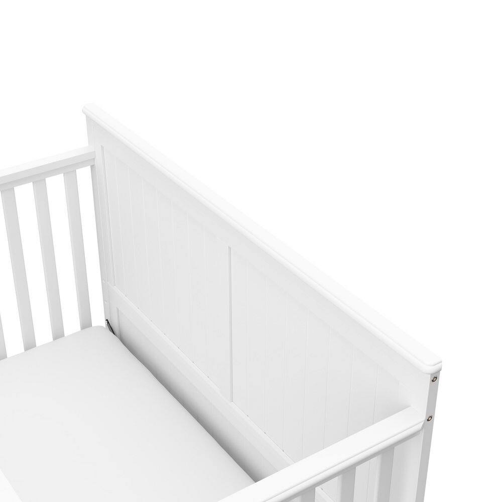 White 5-in-1 Convertible Crib with Storage Drawer