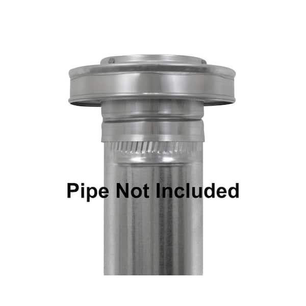 5 in. Dia Aluminum Vent Pipe Cap in Mill Finish
