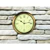 15" Indoor Outdoor Quartz Copper Clock thermometer Hygrometer 01063 