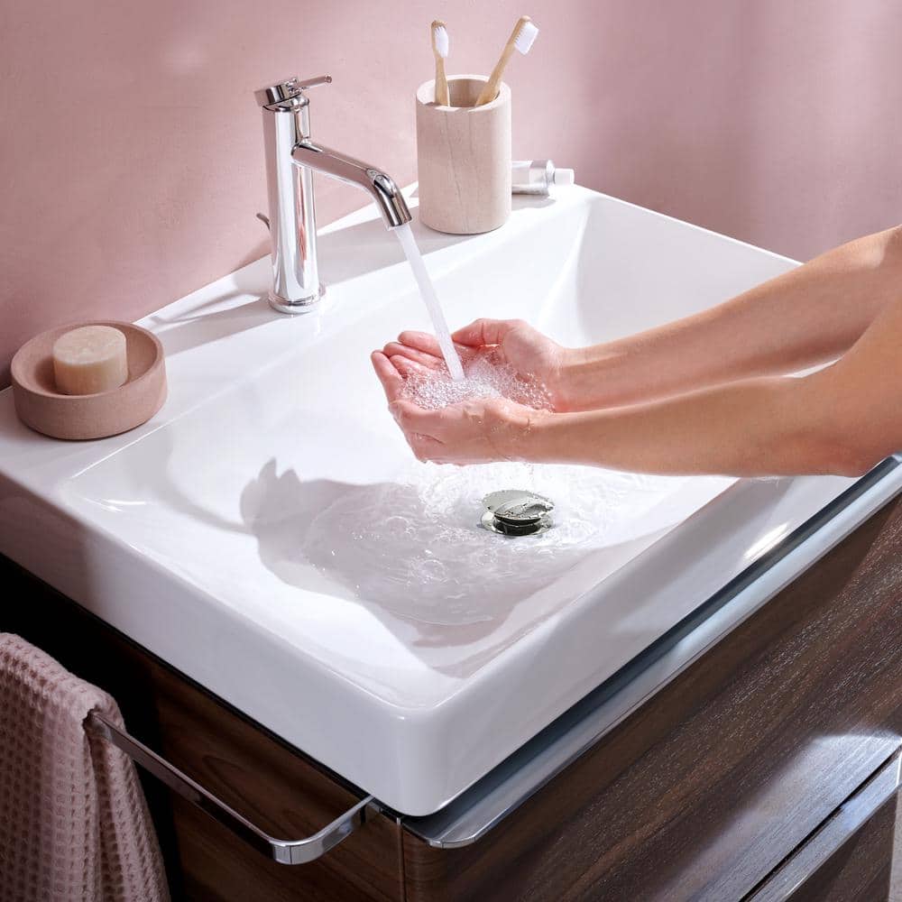 Tecturis S Chrome Single-Hole Bathroom Faucet with Pop-Up Drain