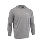 Men's Large Gray Performance Long Sleeved Hoodie Shirt