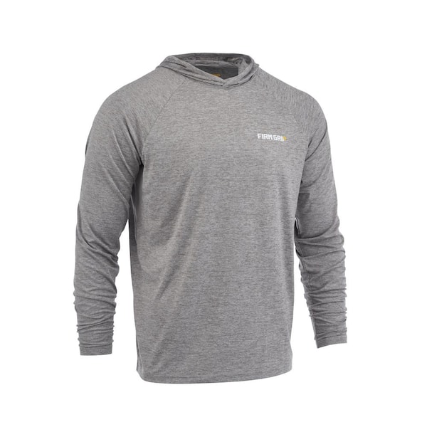 FIRM GRIP Men's X-Large Gray Performance Long Sleeved Hoodie Shirt