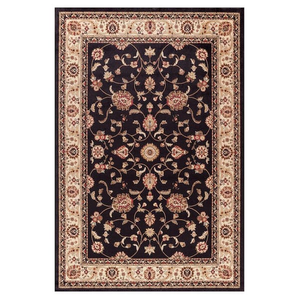 Concord Global Trading Jewel Marash Black 5 ft. x 8 ft. Area Rug