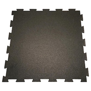 Pro Series Black-01 6 mm 24 in. W x 24 in. L Interlocking Rubber Tile Box of 10 (40 sq. ft.)