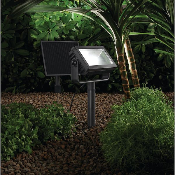 Hampton Bay 150 300 Lumens Black LED High Low Rectangular Outdoor