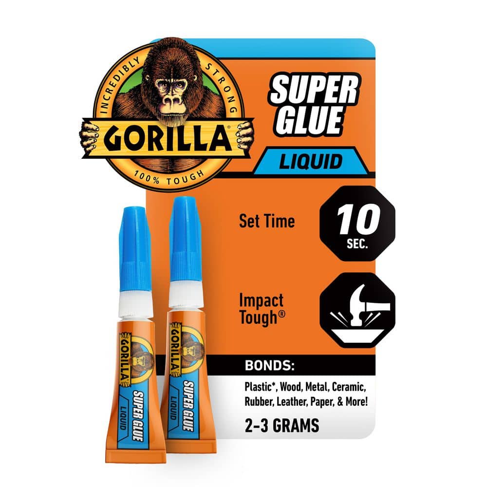 Gorilla Super Glue 0.8 oz. Clear Sandable Plastic Glue/Epoxy