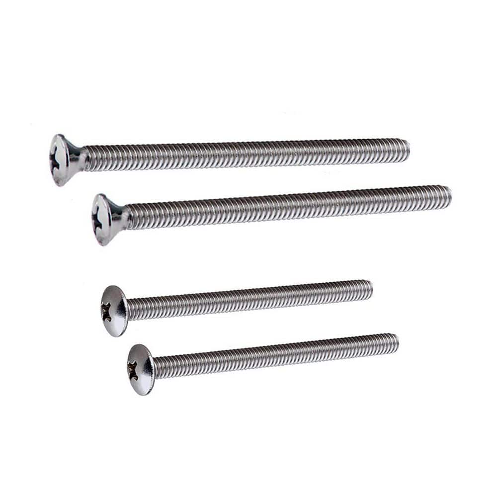 Escutcheon Screw Set in Chrome for Moen and Delta (4-Pack)