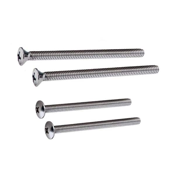 Everbilt Escutcheon Screw Set in Chrome for Moen and Delta (4-Pack)