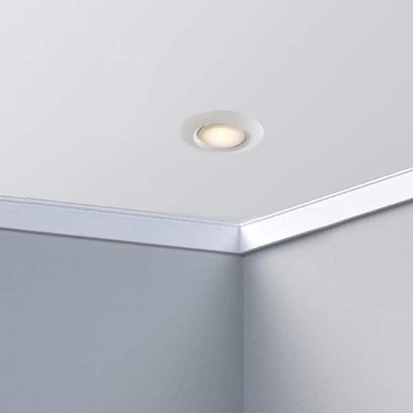 Bel Air Lighting 7.5 in. White Integrated LED Miniature Disk Flush Mount Ceiling Light Fixture with Frosted Acrylic Shade