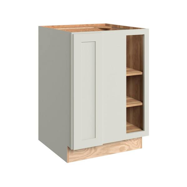 Thornton 33 in. W x 24 in. D x 34.5 in. H Assembled Plywood Corner Blind Kitchen Cabinet in Moonshine