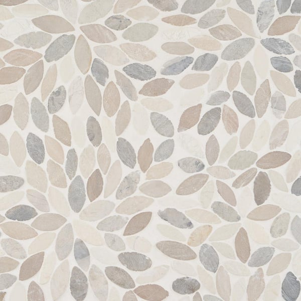 Countryside Flower 11.81 x 11.81 Natural Stone Pebble Mosaic Wall & Floor Tile Ivy Hill Tile Light Blend