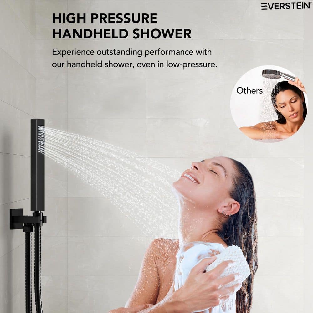 DualJetSpa 12" Gold Dual Shower Head with Body Jets