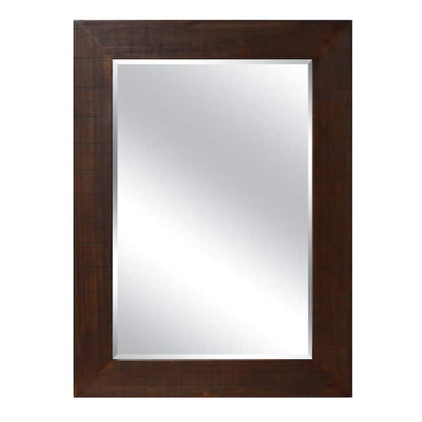 A&E Guelph 43.3 in. H x 31.5 in. W Rectangular Wood Brown Mirror