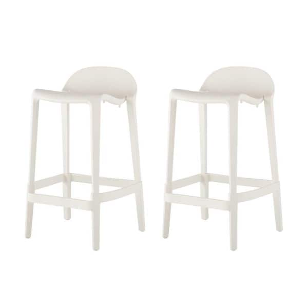 Joyous White Counter Stool (Set of 2)