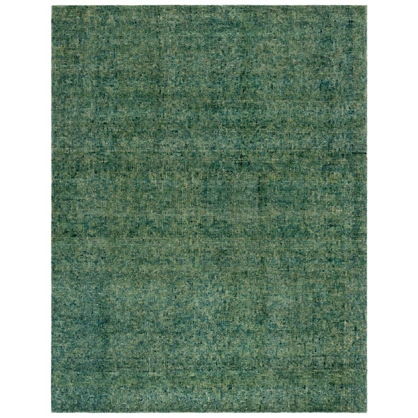 Gabbeh 8 ft. x 10 ft. Green Solid Area Rug