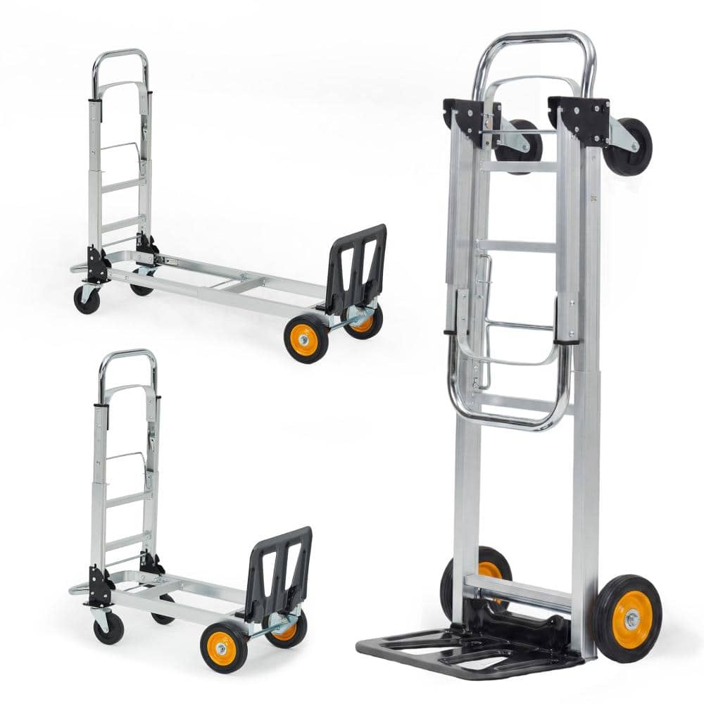 3-in-1 Folding Convertible Aluminum Hand Truck Platform Dolly with 2-Wheel to 4-Wheel, Telescoping Handle,Swivel Wheels price history on PriceWatchPro