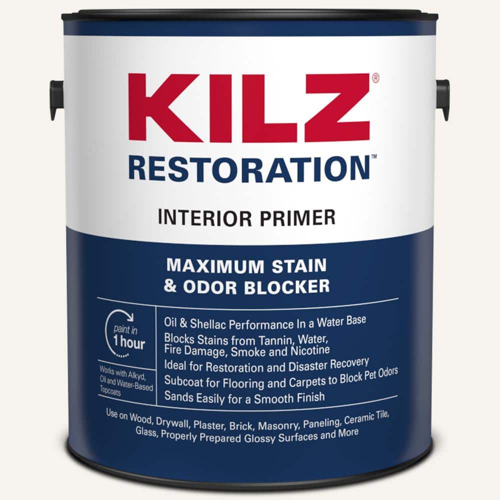 KILZ, 1 galón Pintura de recubrimiento exterior para establo y valla, color  blanco, 10111