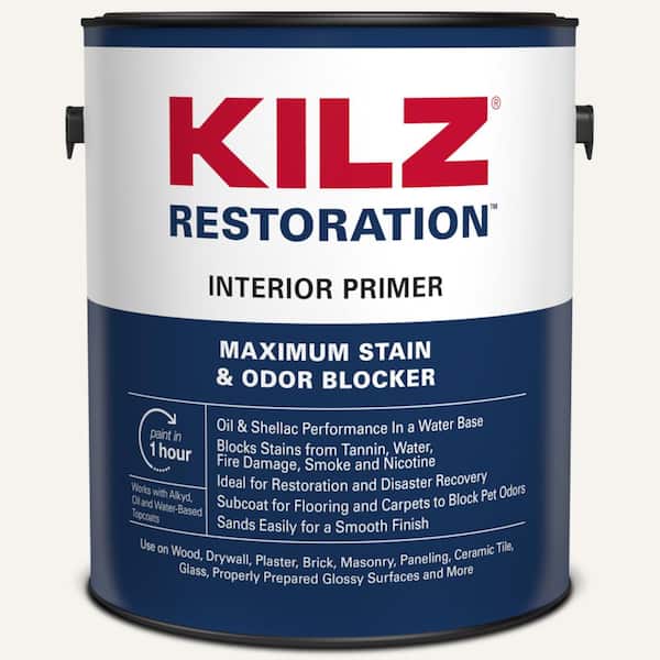 KILZ RESTORATION 1 Gal. White Interior Primer, Sealer, and Stain Blocker