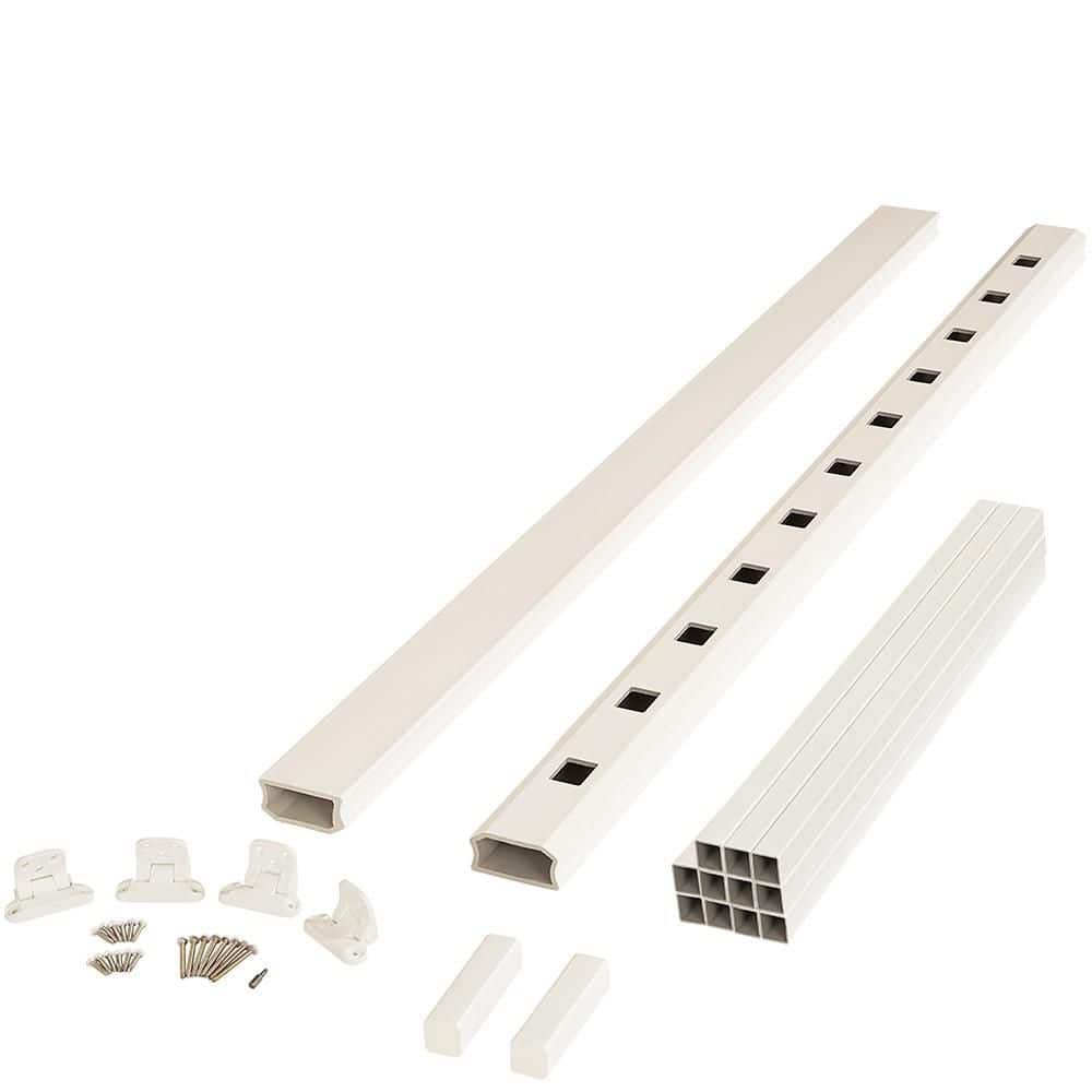 36 in x 96 in Brio Alpine White Composite Stair PVC Railing Kit price history on PriceWatchPro
