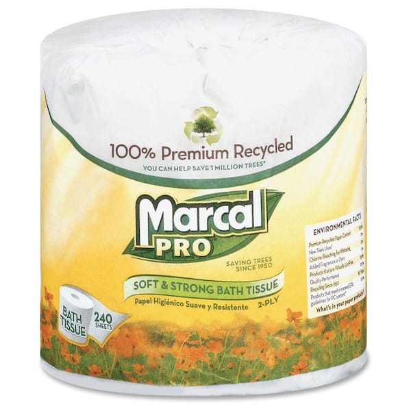 Marcal Pro 3.67 in. x 4.33 in. White 2-Ply Bath Tissue Pack (48/Carton)