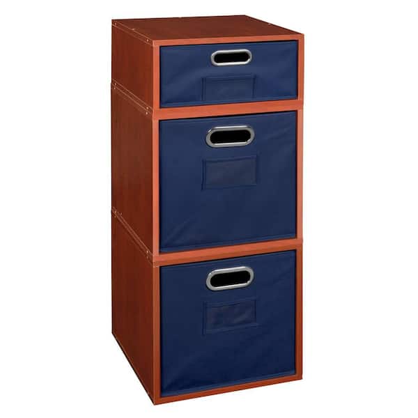 Regency 32.5 in. H x 13 in. W x 13 in. D Cherry Wood 3-Cube Organizer