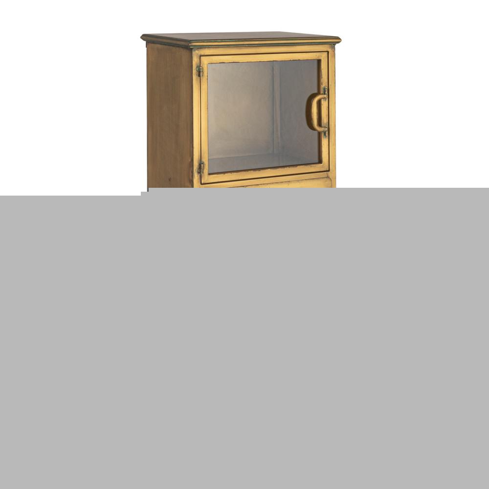 Antique Brass 39 in. Storage Accent Cabinet with 3 Drawers