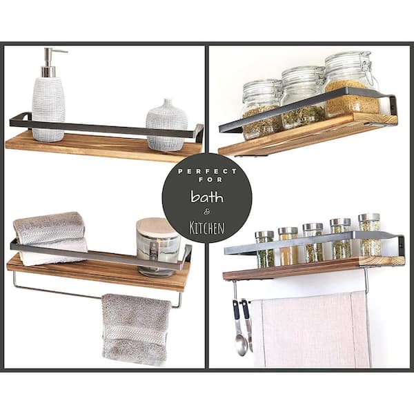 PLAT Wall Mount Kitchen Floating Shelves – 15.8, 23.6, 30.5 Length –  Wallniture