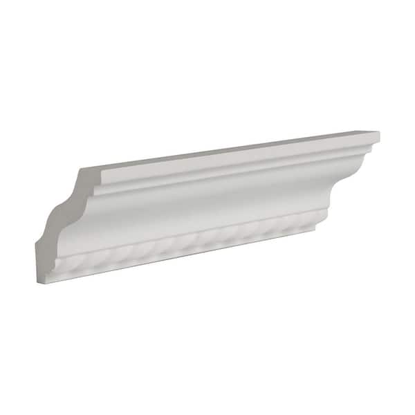 American Pro Decor 2 in. x 2 in. x 6 in. Long Rope Polyurethane Crown Moulding Sample