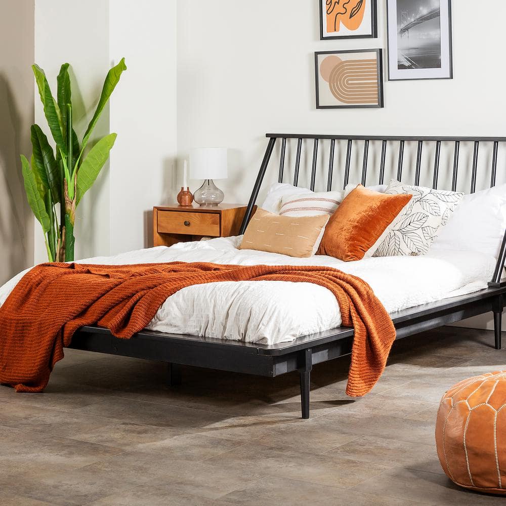 Reviews for Walker Edison Furniture Company Spindle Back Solid Wood Queen Bed in Black Pg 2 The Home Depot
