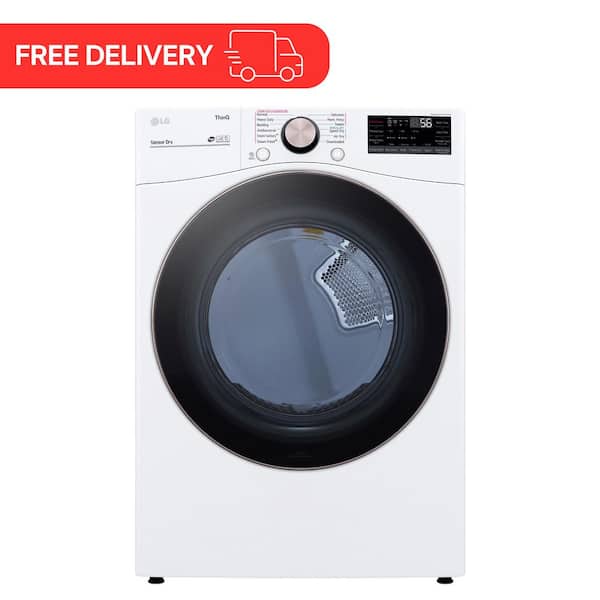 7.4 Cu. Ft. Vented SMART Stackable Gas Dryer in White with TurboSteam and Sensor Dry Technology