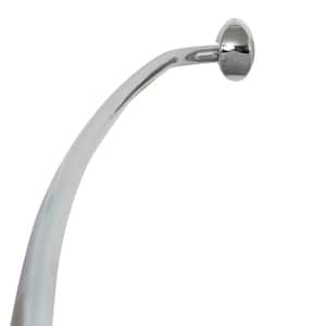 NeverRust 44 in. to 72 in. Aluminum Adjustable Curved Shower Rod in Chrome