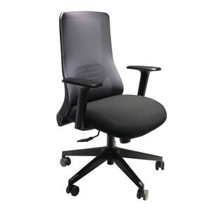 Black and Gray Mesh Back Adjustable Ergonomic Office Swivel Chair with Padded Seat and Casters