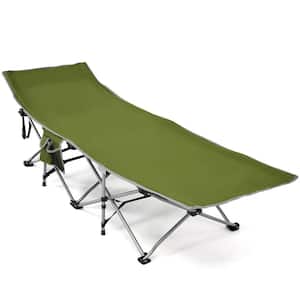 Folding Camping Cot Heavy-Duty Outdoor Cot Bed Green