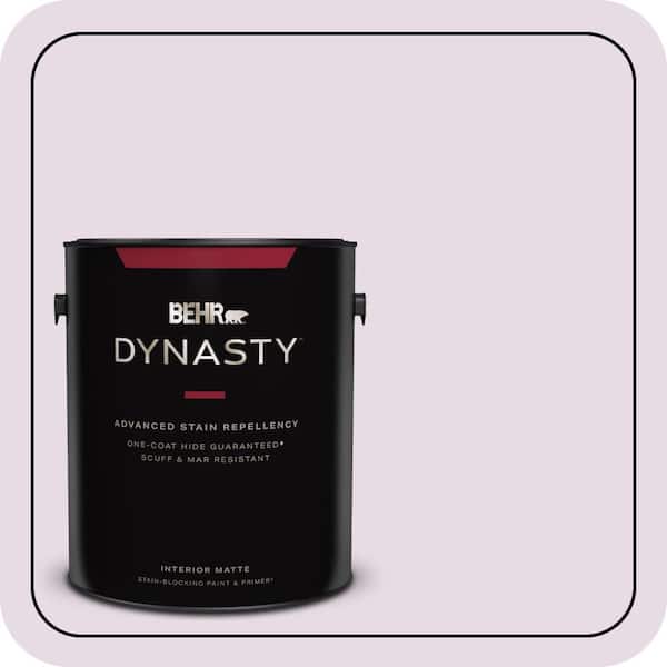 BEHR DYNASTY 1 gal. #680E-2 Iced Mauve Matte Interior Stain-Blocking Paint & Primer