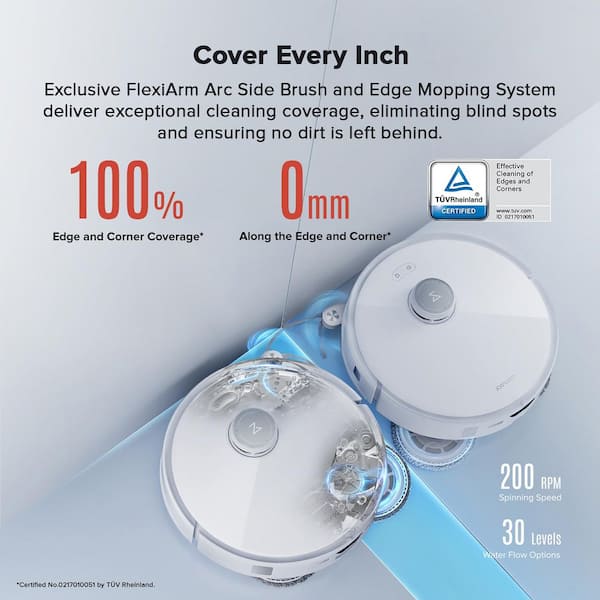 Roborock Q Revo Curv 17.7 in Robotic Vacuum and Mop with