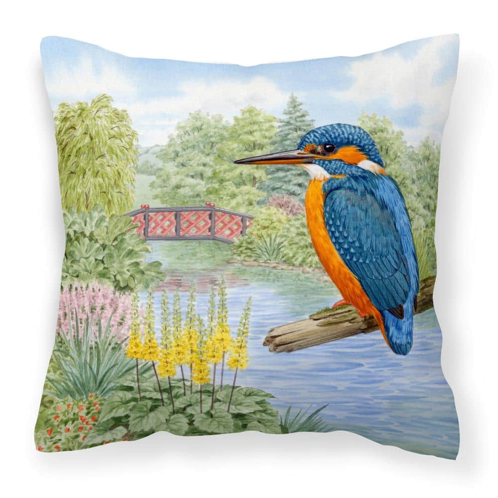 Caroline's Treasures 14 in. x 14 in. Multi-Color Lumbar Outdoor Throw  Pillow Kingfisher by Sarah Adams Canvas Decorative Pillow ASAD0692PW1414 -  The Home Depot