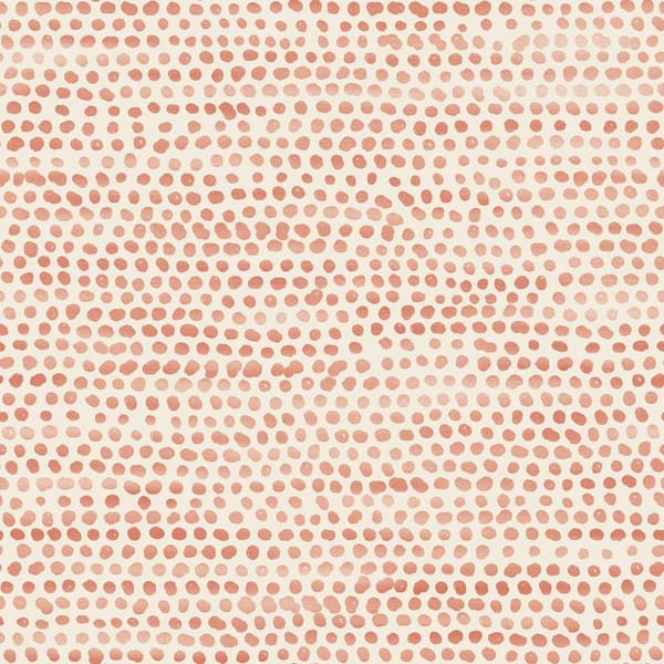 Coral Moire Dots Vinyl Peel and Stick Wallpaper Roll (Covers 15.37 sq. ft. )
