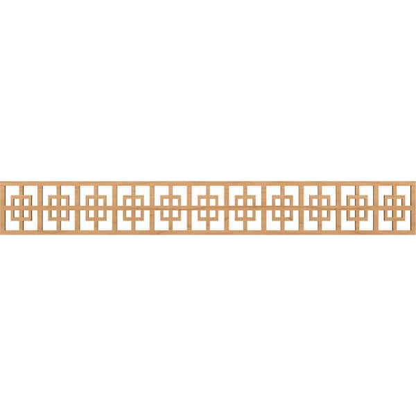Ekena Millwork Cambridge Fretwork 0.25 in. D x 46.5 in. W x 6 in. L Maple Wood Panel Moulding