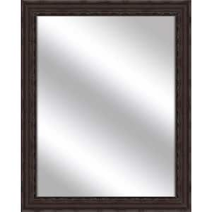 Medium Rectangle Espresso Art Deco Mirror (32.375 in. H x 26.375 in. W)