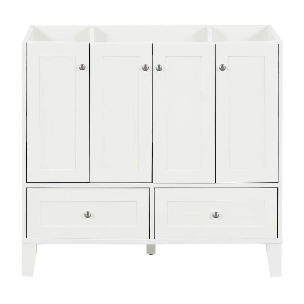 35.5 in. W x 17 in. D x 32.9 in. H Freestanding Bath Vanity Cabinet without