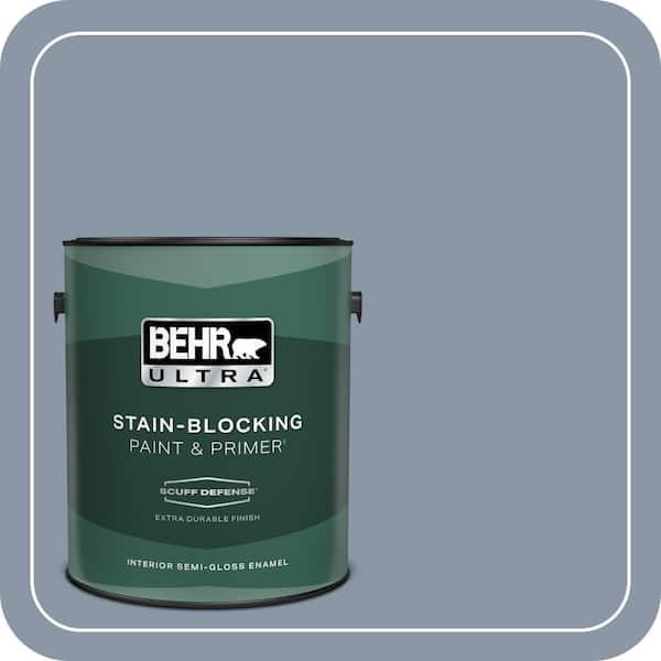 BEHR ULTRA 1 gal. #ICC-103 Approaching Dusk Extra Durable Semi-Gloss Enamel Interior Paint & Primer