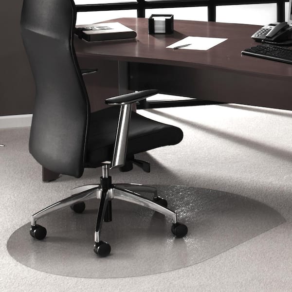 Floortex Ultimat Polycarbonate Contoured Chair Mat for Carpets up to 1/2" - 39 x 49"