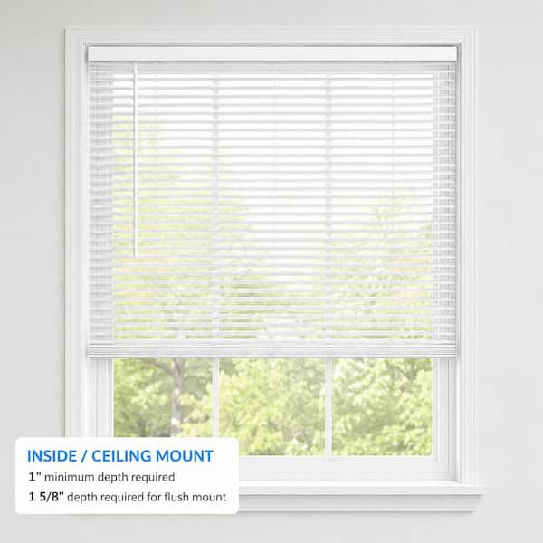 Chicology Cordless Vinyl Mini Blinds, Light FIltering, 1 in. Slats