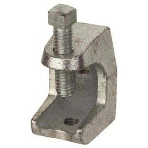 1/4 in. Strut Channel Beam Clamp (Top Clamp) - Silver Electro-Galvanized