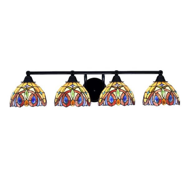 Unbranded Madison 33 in. 4-Light Matte Black Vanity Light