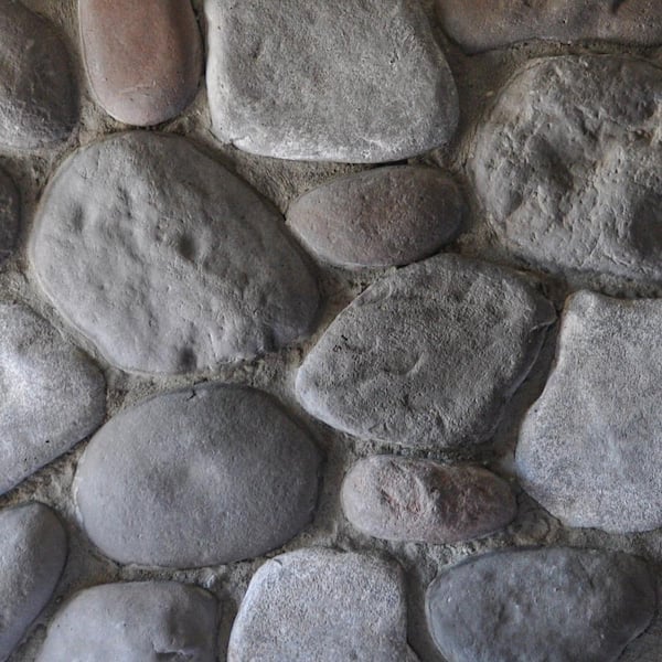 Traditional 6 in. W x 6 in. L Gray Manufactured Stone Flat Siding