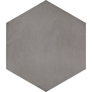 BAUHAUS GRAY HEX 9 in X 10 in Porcelain Floor and Wall Tile (Covers 5.39 Sq. Ft./11 pieces per case)