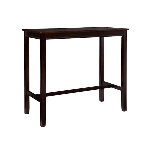 Concord 42 in. H Bar Height Walnut Brown Wood 4-Leg Dining Table Seats 4