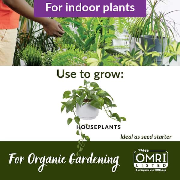 Organic Indoor Potting Mix, All Natural Premium Soil 25 qt., OMRI Listed